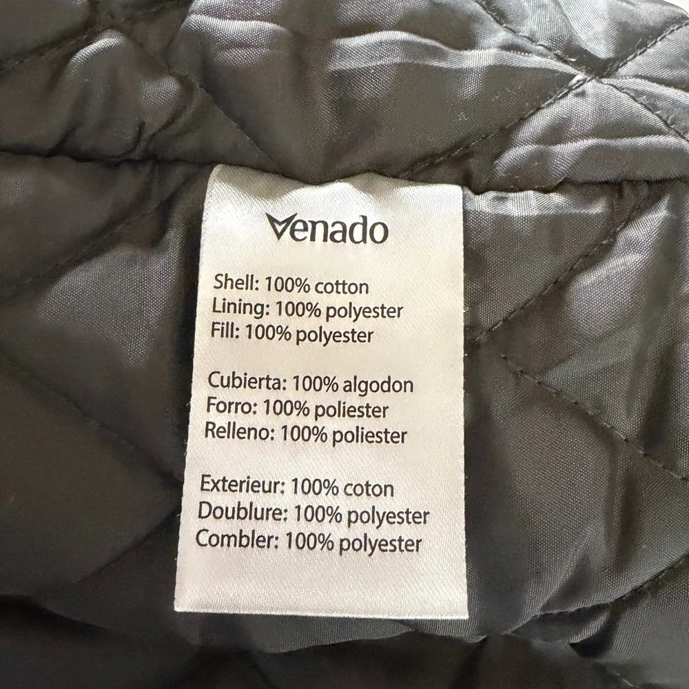 Venado Heavy Canvas Utility Work Vest Quilted Black Ranch Heritage XL, rugged